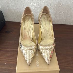 Sergio Rossi gold heels